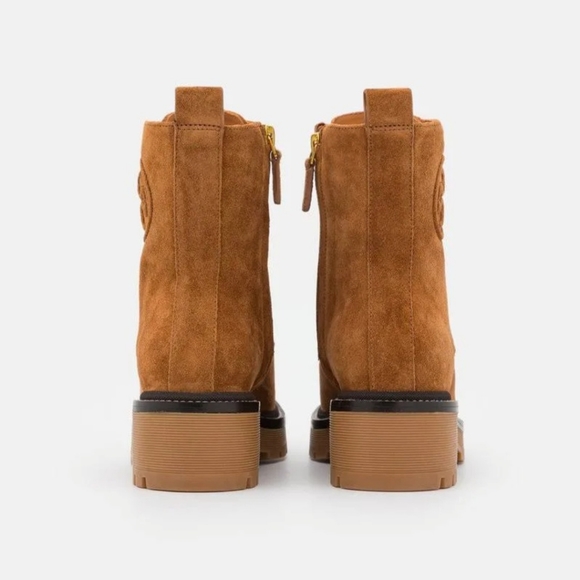 📢SALE 0342 NEW! TORY BURCH Boots Miller 50 mm Lug Sole Bootie Sensory MFO-Suede - Picture 10 of 15